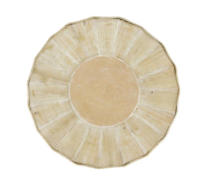 Plate round pine wood 42x42x7cm FSC 100% - Natural