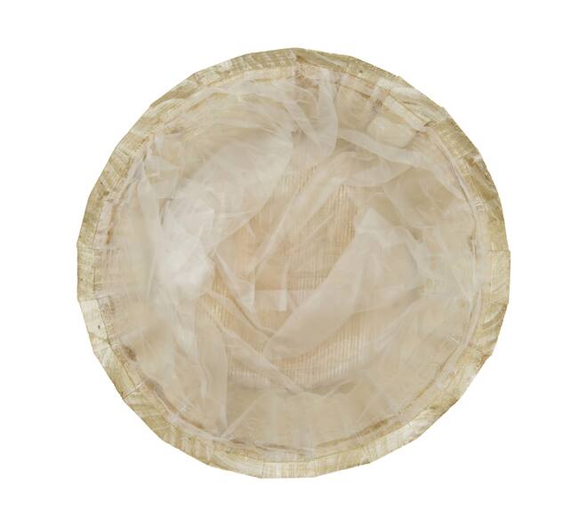 Planter round pine wood with plastic 25x25x10cm FSC 100%