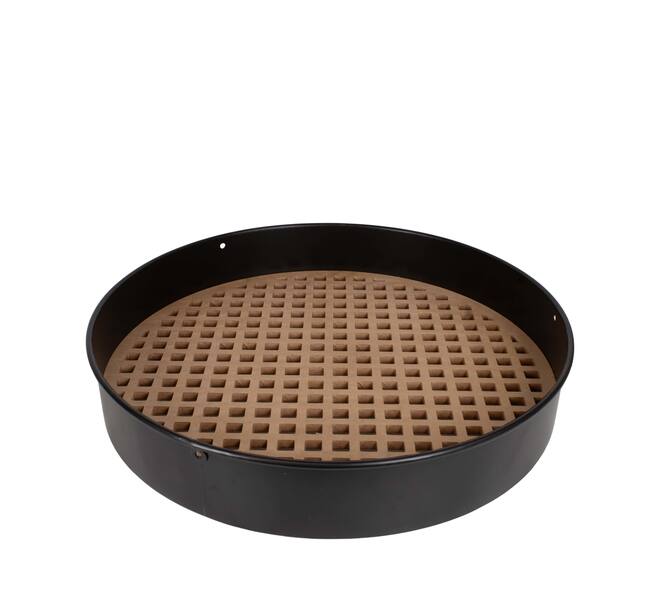 Frame round squares metal mdf 58x58x9cm FSC Mix 100% - Natural