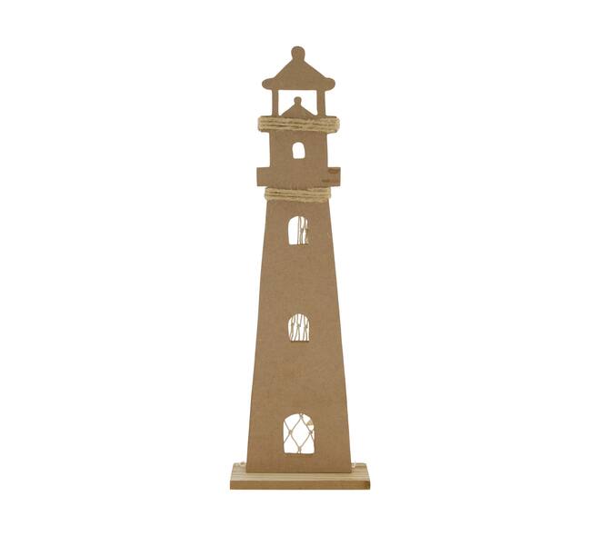 Figurine lighthouse mdf 13x5x41cm FSC 100% - Natural