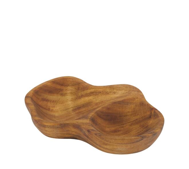Bowl organic acacia wood 22x14.5x4cm FSC 100% - Natural