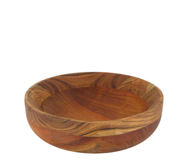 Bowl round acacia wood 28x28x7cm FSC 100% - Natural