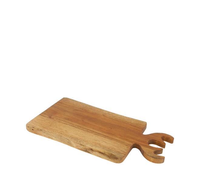 Tray rectangular antlers acacia wood 38x20x1.5cm FSC 100% - Natural