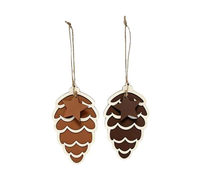 Hanger pinecone plywood 9x0.4x16cm C/2 FSC 100%