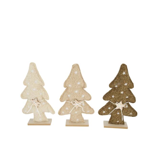 Statue tree felt 22x6x37cm C3 FSC Mix 100% - Brown