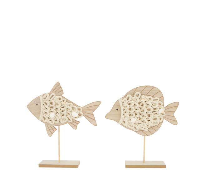 Figurine fish mdf 28x6x32cm A2 FSC Mix 100% - Natural