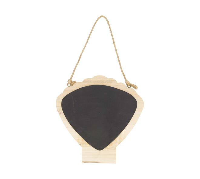 Sign shell blackboard poplar wood 28x28x1.8cm FSC Recycled 100% - Natural