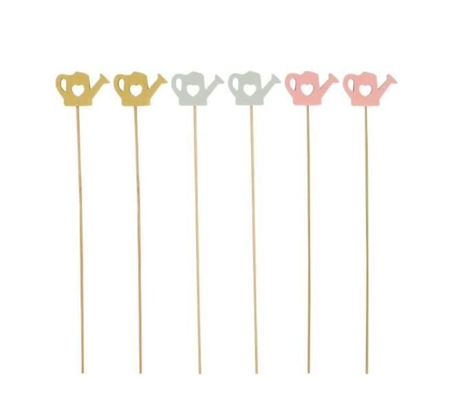 Watering can poplar wood on stick 5x0.8x48cm 6pc FSC 100%