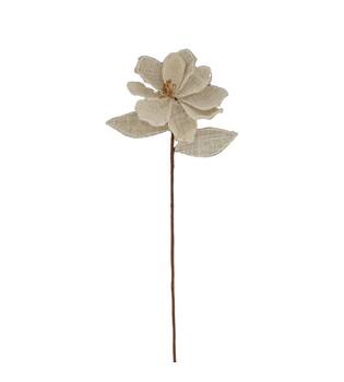 Flower magnolia jute 76x10x10cm