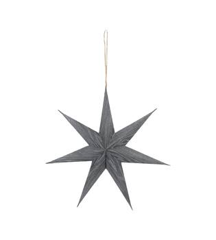 Hanger star paper 30x30x6cm - Grey