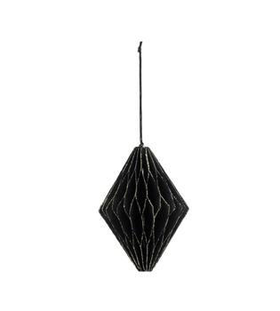 Hanger paper with glitter 10x10x12.5cm - Black