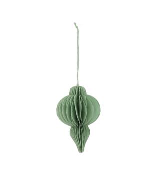 Hanger paper with glitter 8x8x12cm - Green