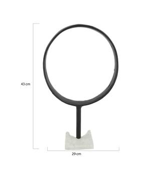 Statue ring aluminium on stand 29x11.5x43cm