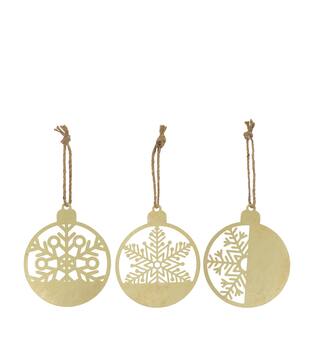 Hanger snowflake metal 18x0.1x21.7cm A3 - Gold