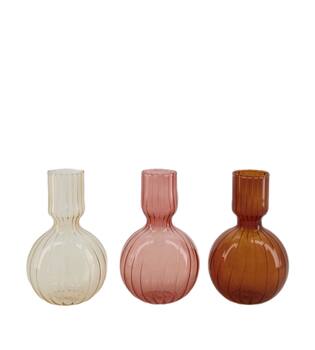 Vase glass 10x10x16.5cm C/3
