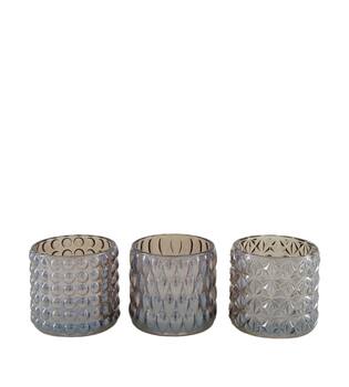 Tealight holder glass 9x9x9cm A/3