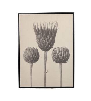 Wall art flower linen 78x3.5x58cm