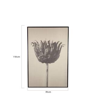 Wall art flower linen 78x3.5x118cm