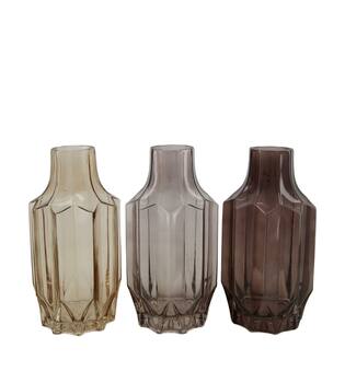 Vase glass 12x12x25cm C3 - Grey