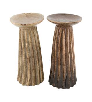 Pillar candle holder ceramic 9.9x9.9x21cm C/2
