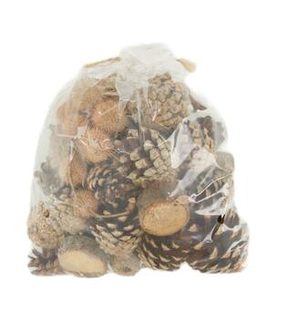 Pinecone mixed 250gr nature 35x22x22cm - Natural