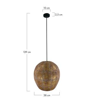 Ceiling light metal 38x38x39cm - Gold