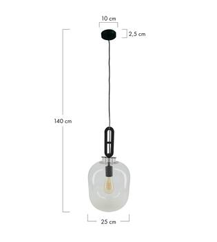 Ceiling light glass 25x25x40cm