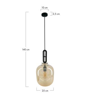 Ceiling light glass 25x25x40cm