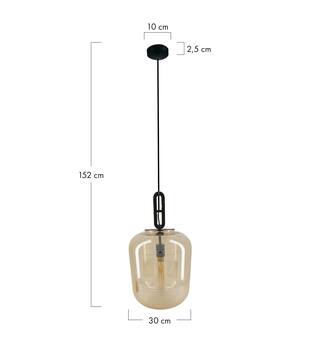 Ceiling light glass 30x30x52cm