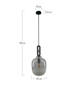 Ceiling light glass 25x25x40cm