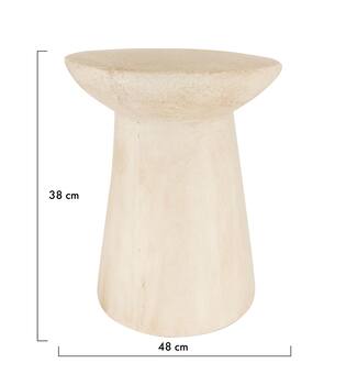Side table round magnesium 38x38x48cm - White