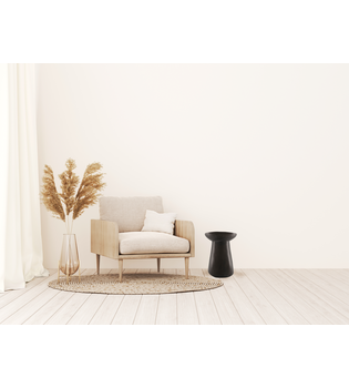 Side table round magnesium 38x38x48cm - Brown