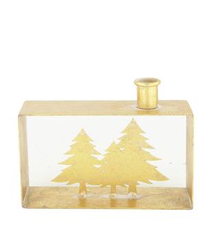 Dinnercandle holder trees metal 18x6x13.5cm