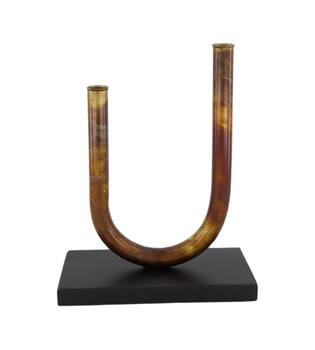 Dinnercandle holder metal 24x12x31cm