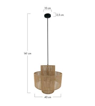 Ceiling light jute 40x40x41cm - Natural