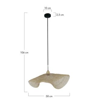 Ceiling light metal 58x58x6cm - Gold