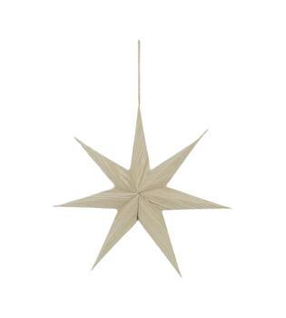 Hanger star paper 39x39x7.5cm - Cream