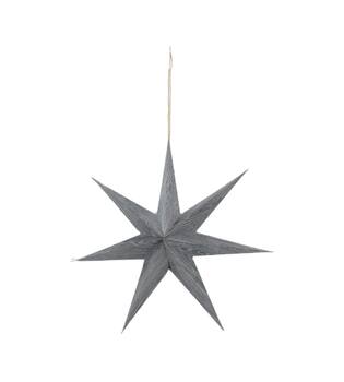Hanger star paper 39x39x7.5cm - Grey