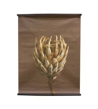Wall art flower mat linen with hanger 117x3x147cm