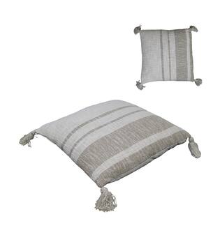 Cushion striped cotton 45x45x8cm