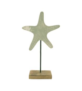 Starfish mango wood on stand 15x6x29cm