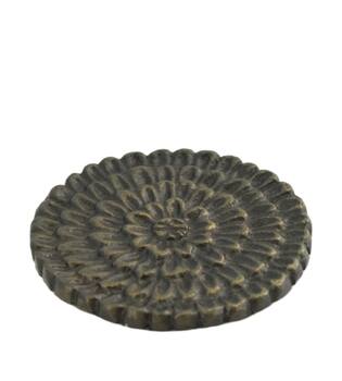 Coaster flower aluminium 9x9x3cm 4pc
