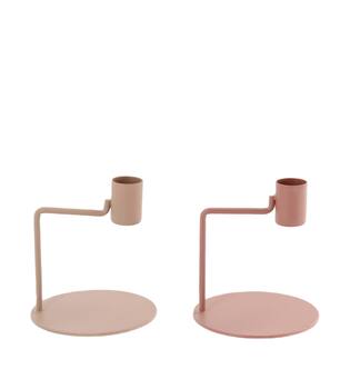 Dinnercandle holder metal 9.5x9.5x10cm C/2