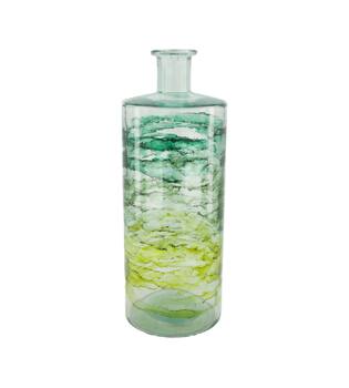 Bottle recycled glass 15x15x40cm