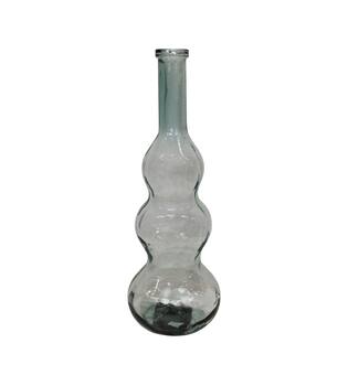 Bottle recycled glass 26.5x26.5x75cm - Transparent