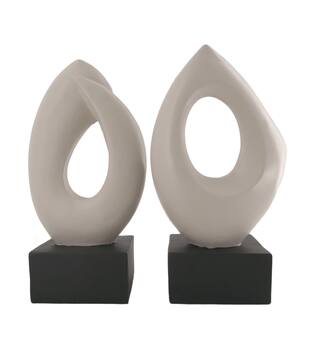 Statue polyresin 16x10x27cm - Cream