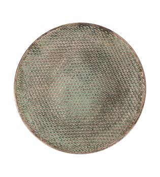 Tray round metal 38x38x2cm - Gold