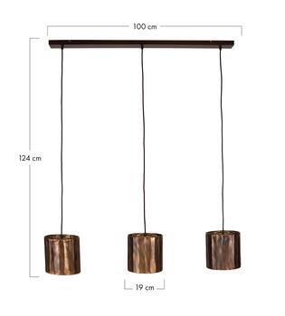 Ceiling light metal 100x19x124cm