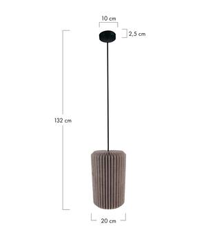 Ceiling light paper 20x20x32cm