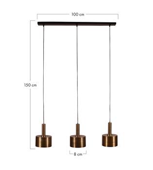 Ceiling light metal 100x8x150cm - Gold